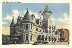 Post Office Augusta, ME Postcard Postcard