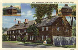 Fort Western And Block Houses Augusta, ME Postcard Postcard