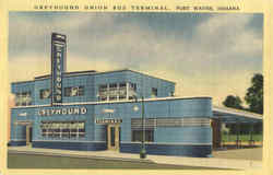 Greyhound Union Bus Terminal Fort Wayne, IN Postcard Postcard