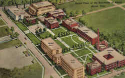 Aerial View Of The University Of Akron Postcard