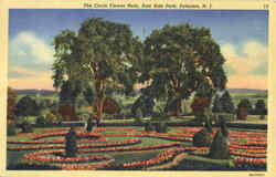 The Circle Flower Beds, East Side Park Paterson, NJ Postcard Postcard