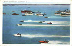 Motor Boat Racing Ocean City, NJ Postcard Postcard