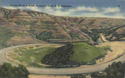 Scenic Road In North Roosevelt Park Bad Lands, ND Postcard Postcard