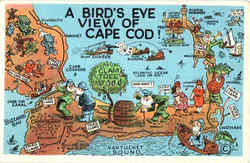 A Bird's Eye View Of Cape Cod Postcard