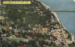 Air View Of Bay Bay Saint Louis, MS Postcard Postcard
