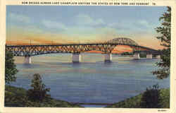 New Bridge Across Lake Champlain Postcard