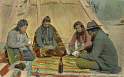 The Oregon Indians Pastime Postcard