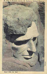 Face Of Abraham Lincoln, Mt. Rushmore National Memorial Black Hills, SD Postcard Postcard