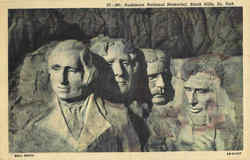 Mt. Rushmore National Memorial Postcard