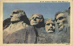 Mt. Rushmore National Memorial Postcard