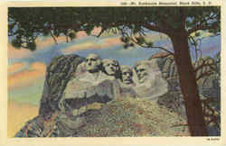 Mt. Rushmore Memorial Black Hills, SD Postcard Postcard