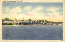 Beach At Narragansett Pier Rhode Island Postcard Postcard