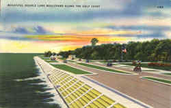 Beautiful Double Lane Boulevard Biloxi, MS Postcard Postcard