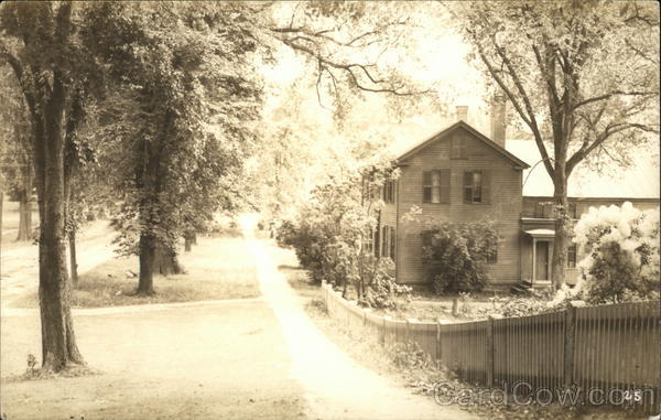 View Down Residential Street Deerfield Massachusetts