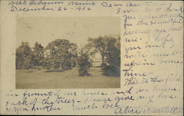 View of Green West Lebanon Maine