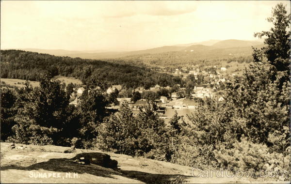 View over Town Sunapee New Hampshire