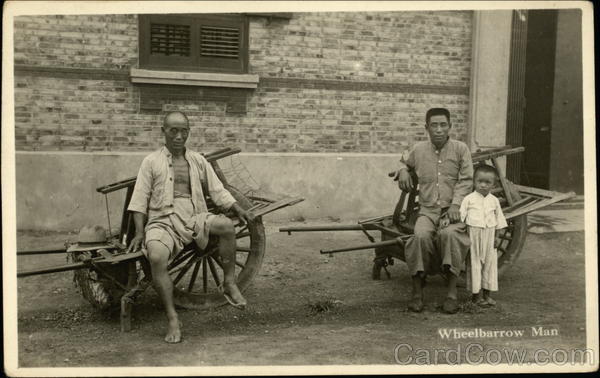 Wheelbarrow Man Shanghai China
