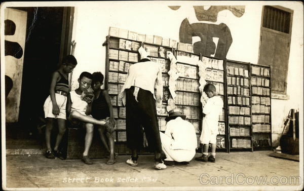 Street Book Seller Shanghai China