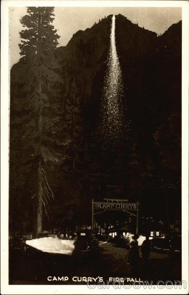 Camp Curry's Fire Fall Yosemite national Park California
