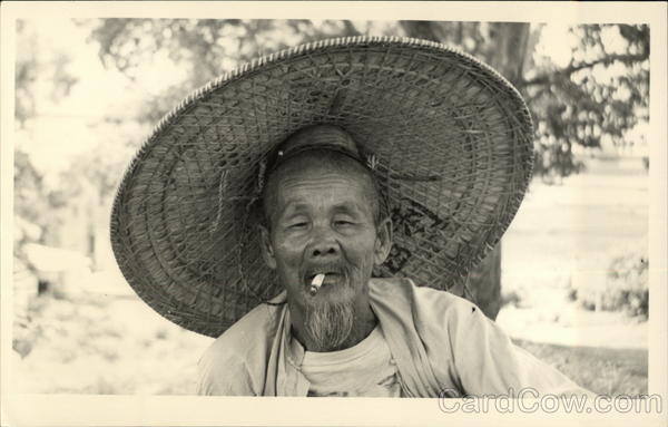 Man Smoking Cigarette Hong Kong Asian