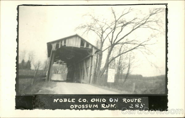 Covered Bridge In Noble County Ohio, Opossum Run