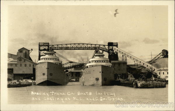Bradley Trans. Co. Boats Loading and Coaling at M.L. and C. Co. Docks