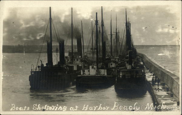 Boats Sheltering at Harbor Beach, Mich Michigan