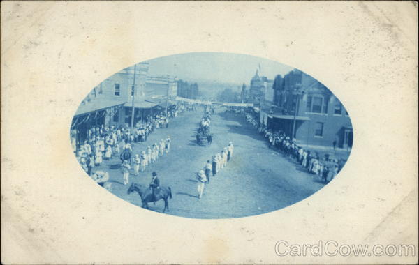 View of Local Parade for Stock Show Missouri Cyanotypes