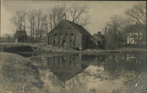 View of Shingled Building on River Massachusetts