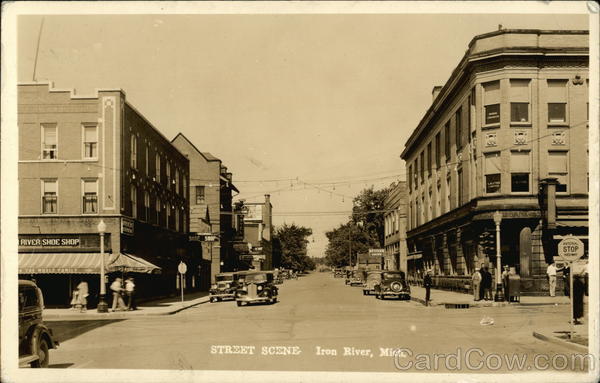 Street Scene Iron River Michigan