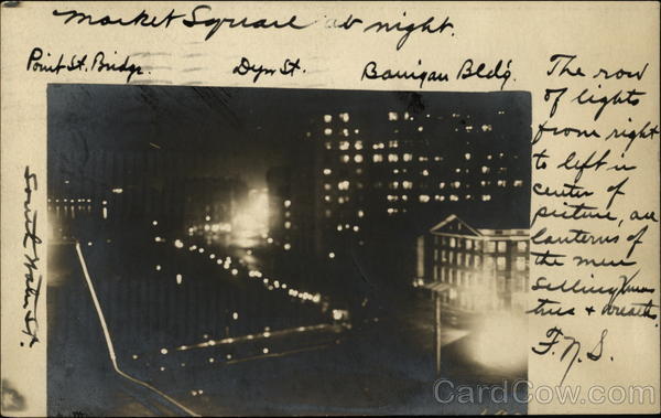 Market Square at Night Providence Rhode Island