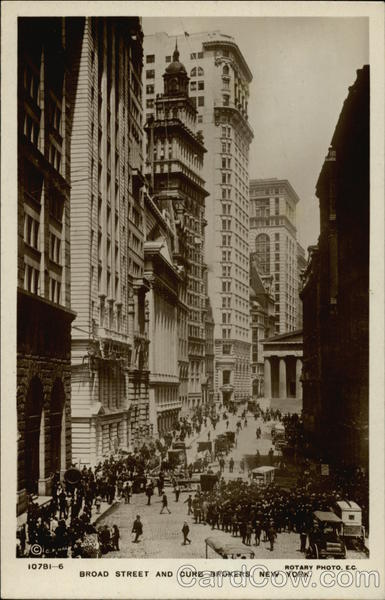 Broad Street and Curb Brokers New York Rotary Photo, E. C