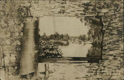 Public Gardens - Pond and Bridge Postcard
