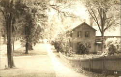 View Down Residential Street Deerfield, MA Postcard Postcard