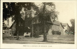 First M.E. Church Melrose, MA Postcard Postcard