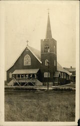 St. Patrick's Church Under Construction Postcard