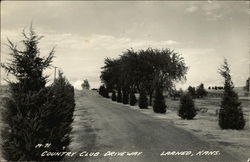 Country Club Driveway Postcard