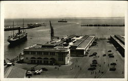 Gare Maritime et Depart du Courrier de France Postcard