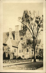 Harkness Tower from Library Street Postcard