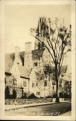 Harkness Tower from Library Street New Haven, CT Postcard Postcard