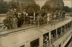Riding on a Touring Boat Postcard