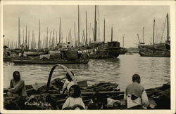 Chinese Junk Shanghai, China Postcard Postcard