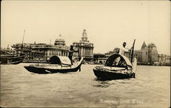 Sampan Boats Shanghai, China Postcard Postcard