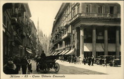 Corso Vittorio Emanuele Milan, Italy Postcard Postcard