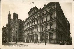 Chestnut Street and Post Office Philadelphia, PA Postcard Postcard