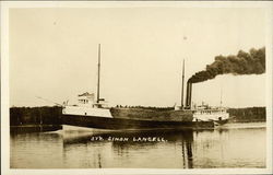 Steamer Simon Langell Postcard