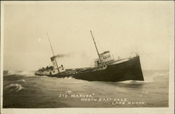 Str. Maruba, North East Gale, Lake Huron Postcard