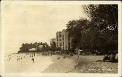 Beach at Waikiki Postcard