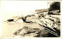 Broken Rocks-Lake Huron, North of Harbor Beach, Mich Michigan Postcard Postcard