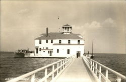 US Coast Guard Dock Harbor Beach, MI Postcard Postcard